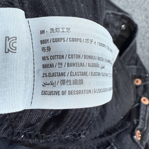 Abercrombie & Fitch Jeans Womens 25/0 Black 90s Straight Ultra High Rise Raw Hem - Picture 7 of 13